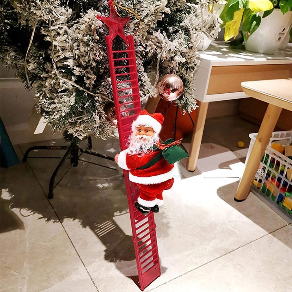 Musical Climbing Santa on Ladder