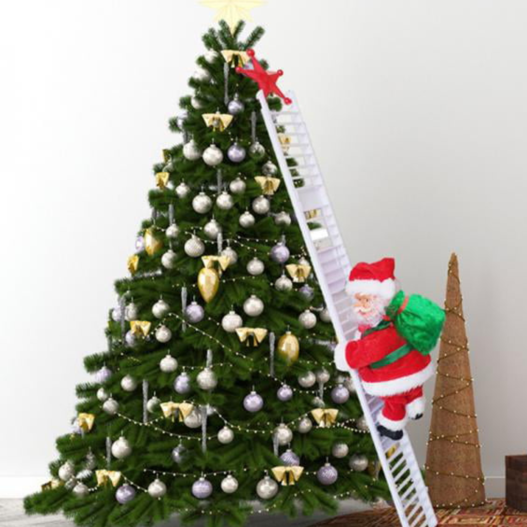Musical Climbing Santa on Ladder