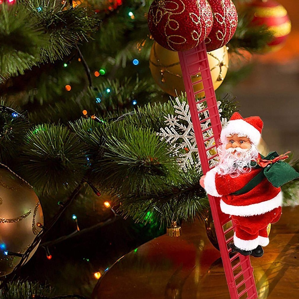 Musical Climbing Santa on Ladder