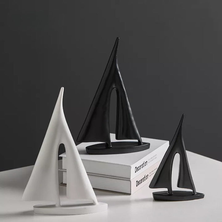 Nautical Sailboat Sculpture - Elegant Home Decor