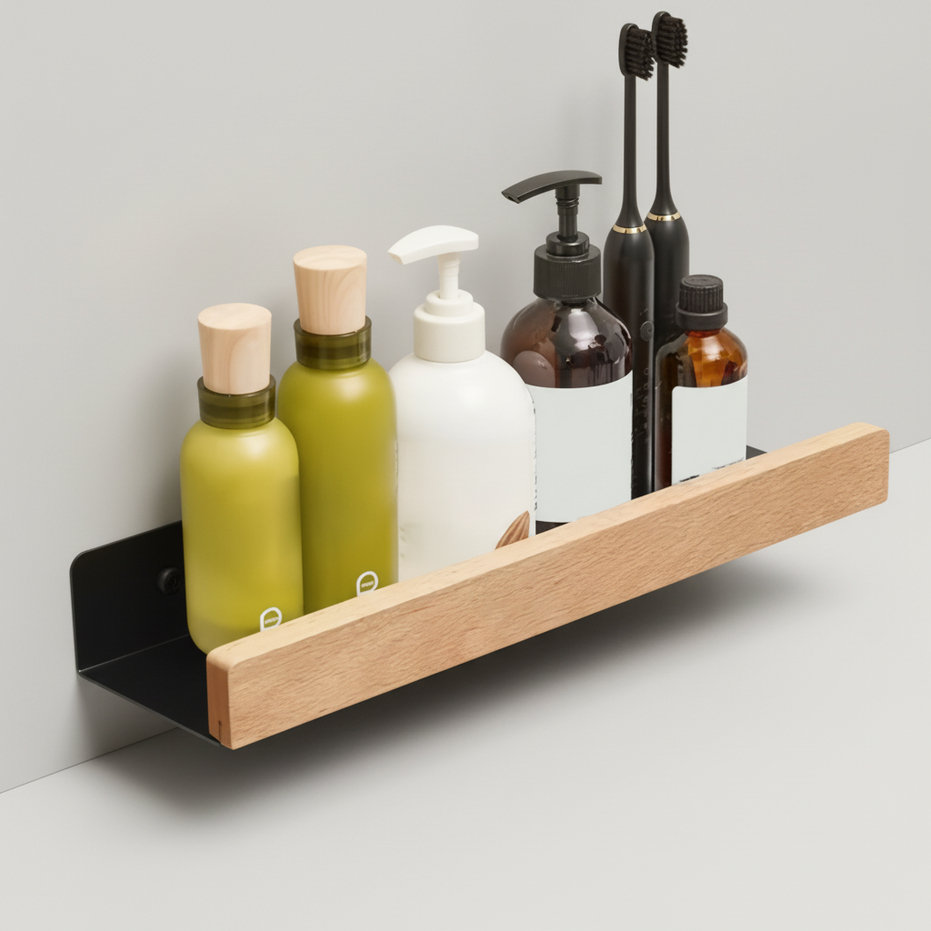 No-Drill Plastic Wall Shelf