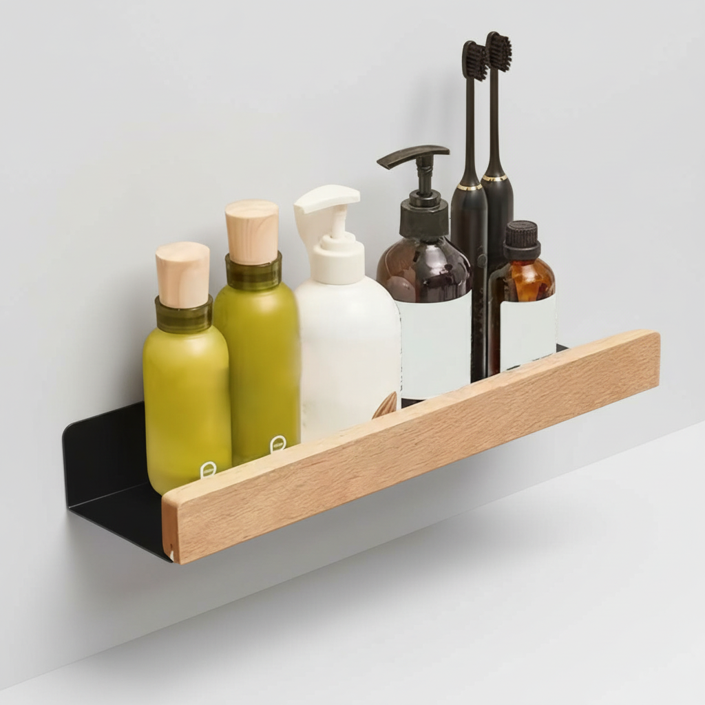 No-Drill Plastic Wall Shelf