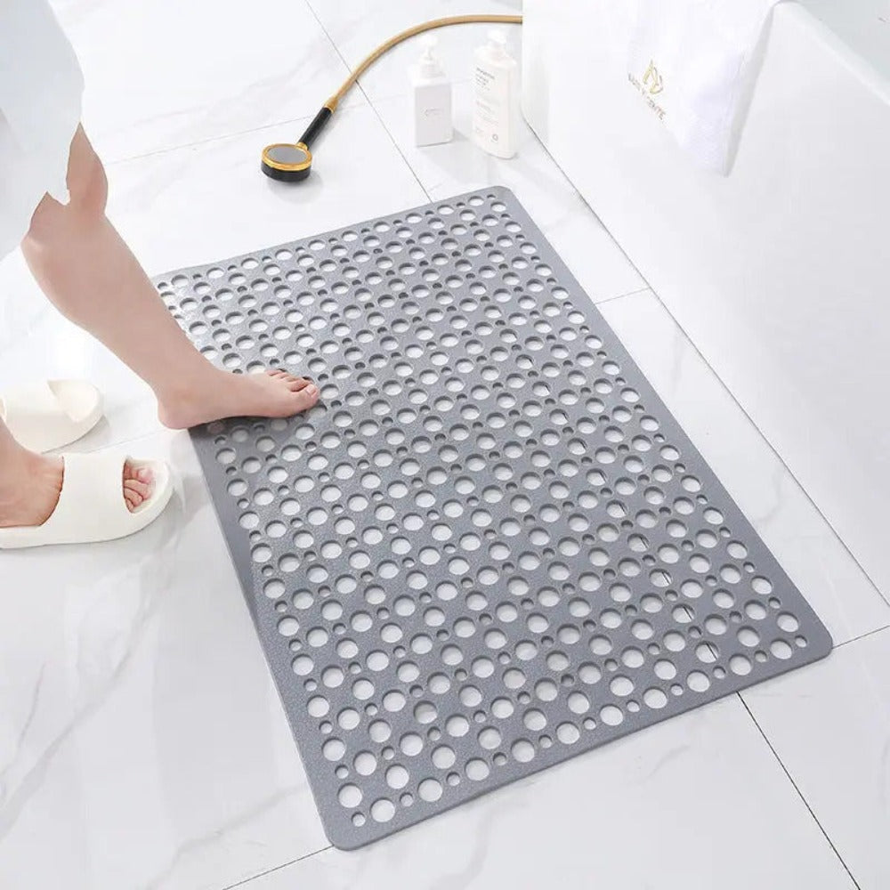 Non-Slip Shower Mat with Anti-Skid Grip & Quick Drainage