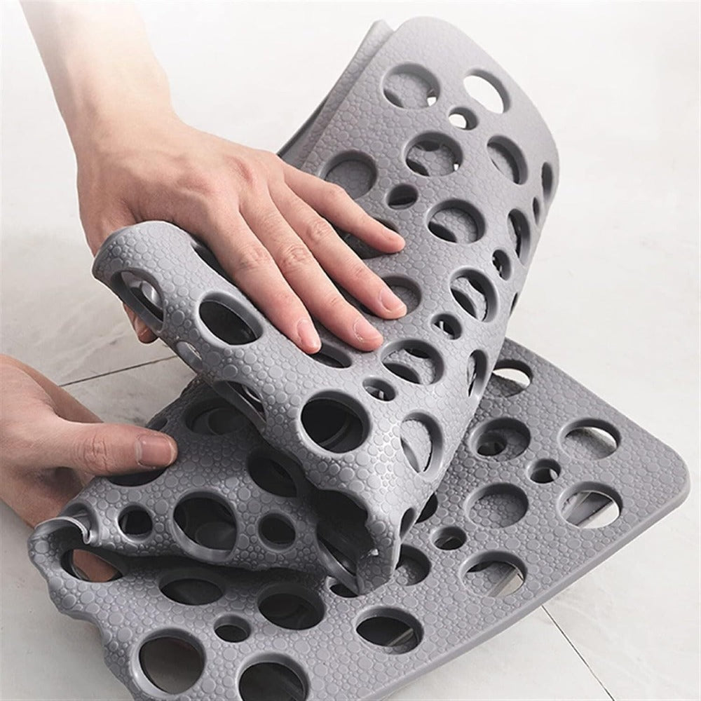 Non-Slip Shower Mat with Anti-Skid Grip & Quick Drainage