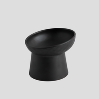 Nordic-Style Tilted Ceramic Cat Bowl