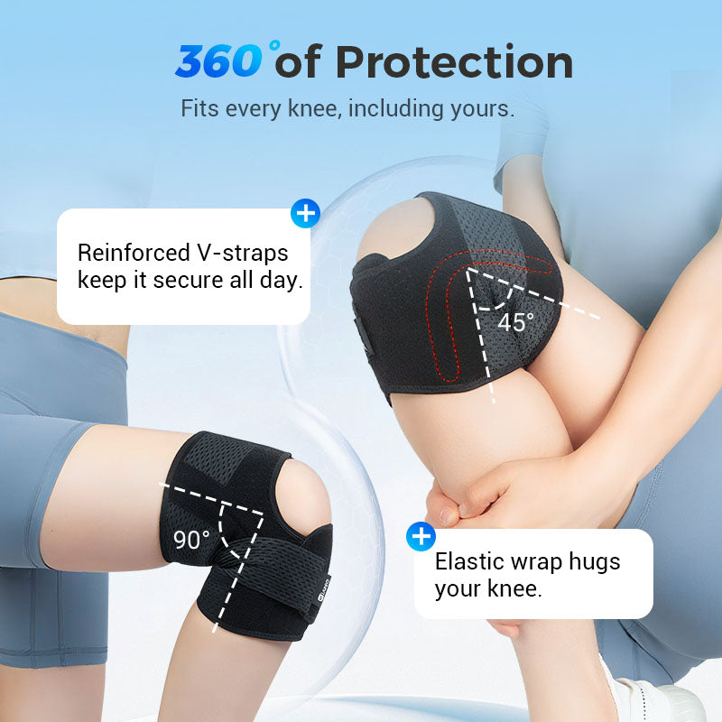 Open-Patella Knee Support with Adjustable Straps for Sports and Recovery