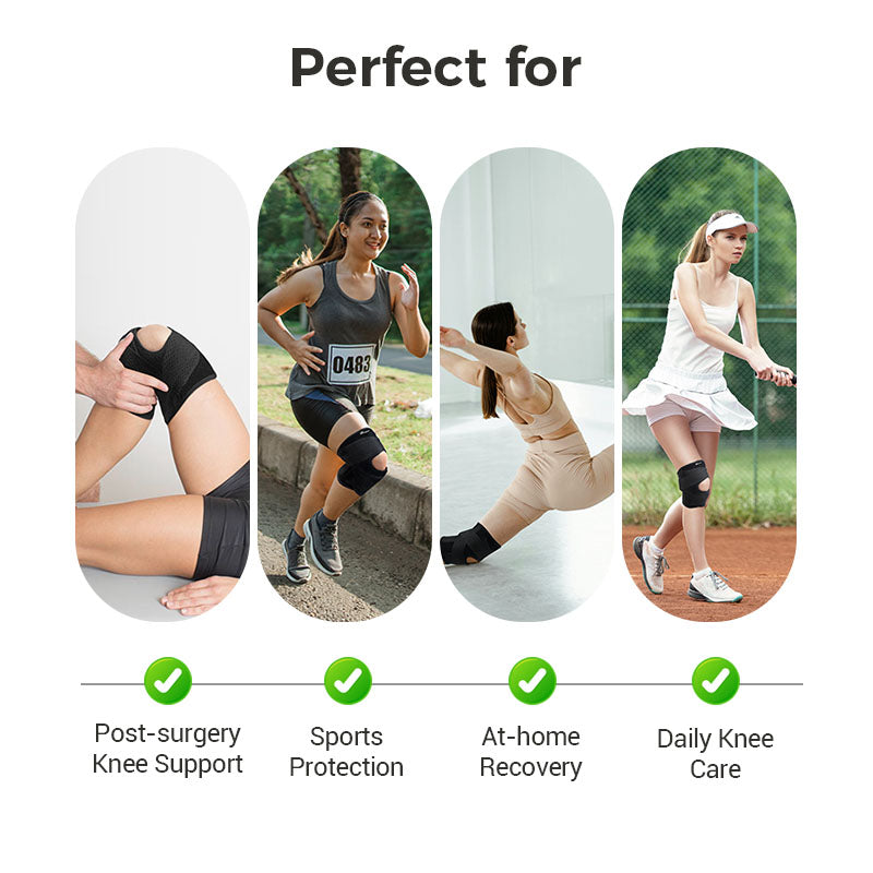 Open-Patella Knee Support with Adjustable Straps for Sports and Recovery