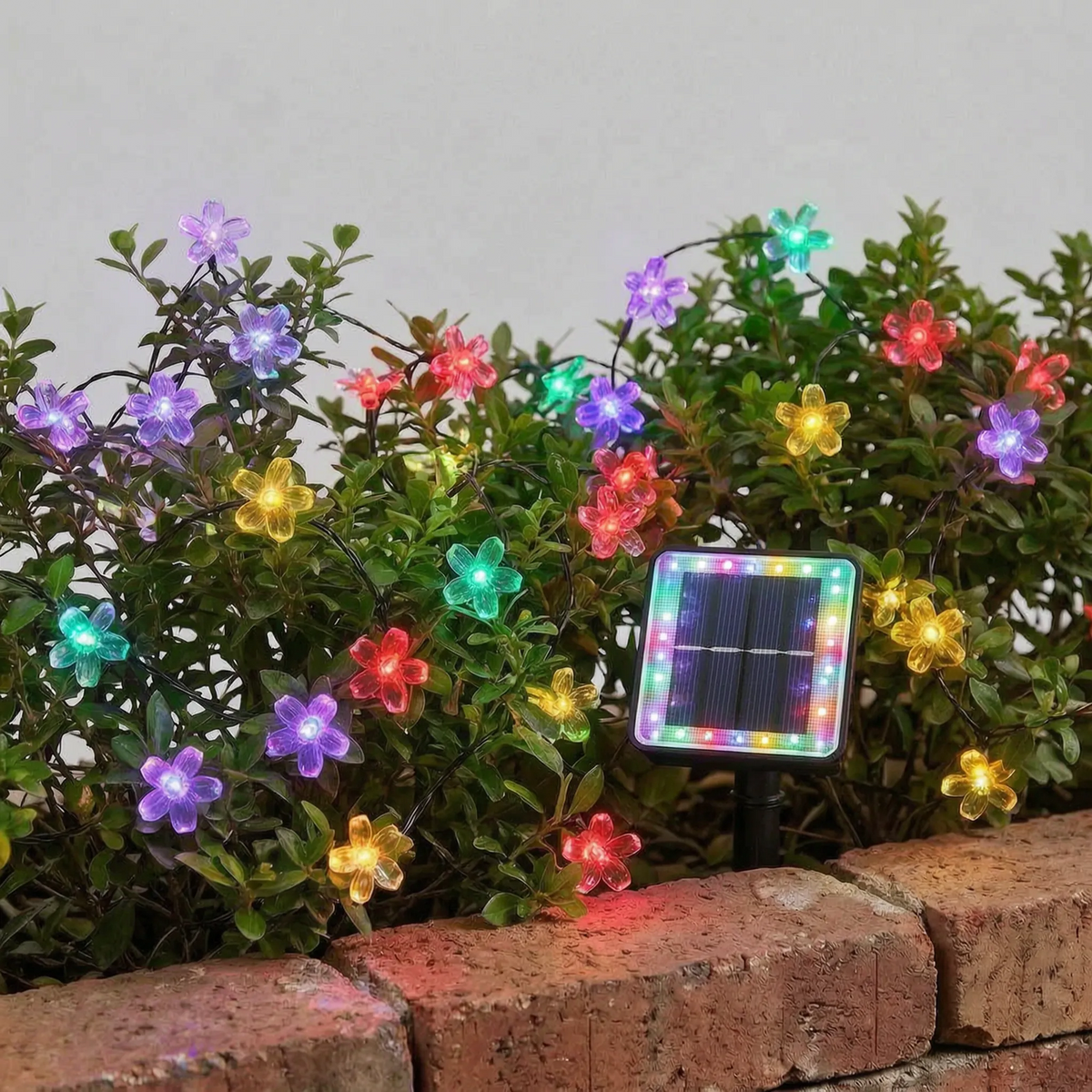 Outdoor Solar LED Flower String Lights for Garden