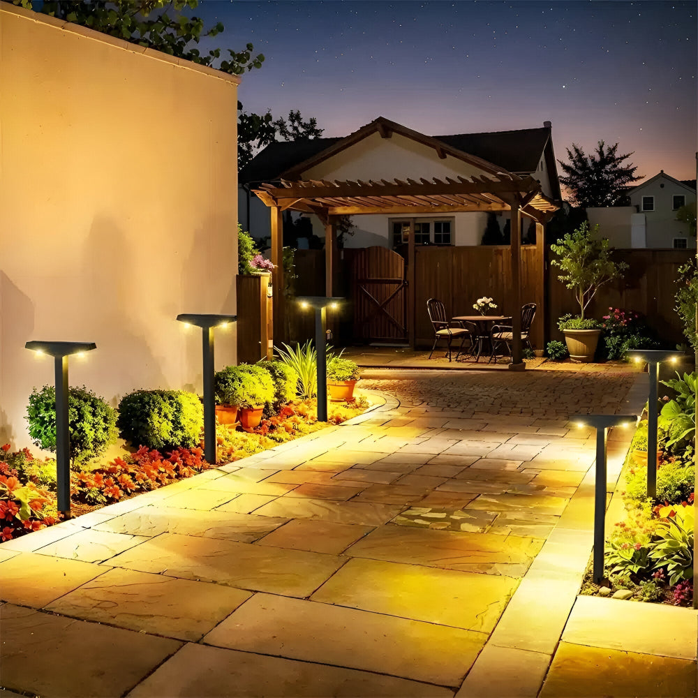 Outdoor Solar Pathway Lights with Dual Lighting Modes & Weatherproof Design