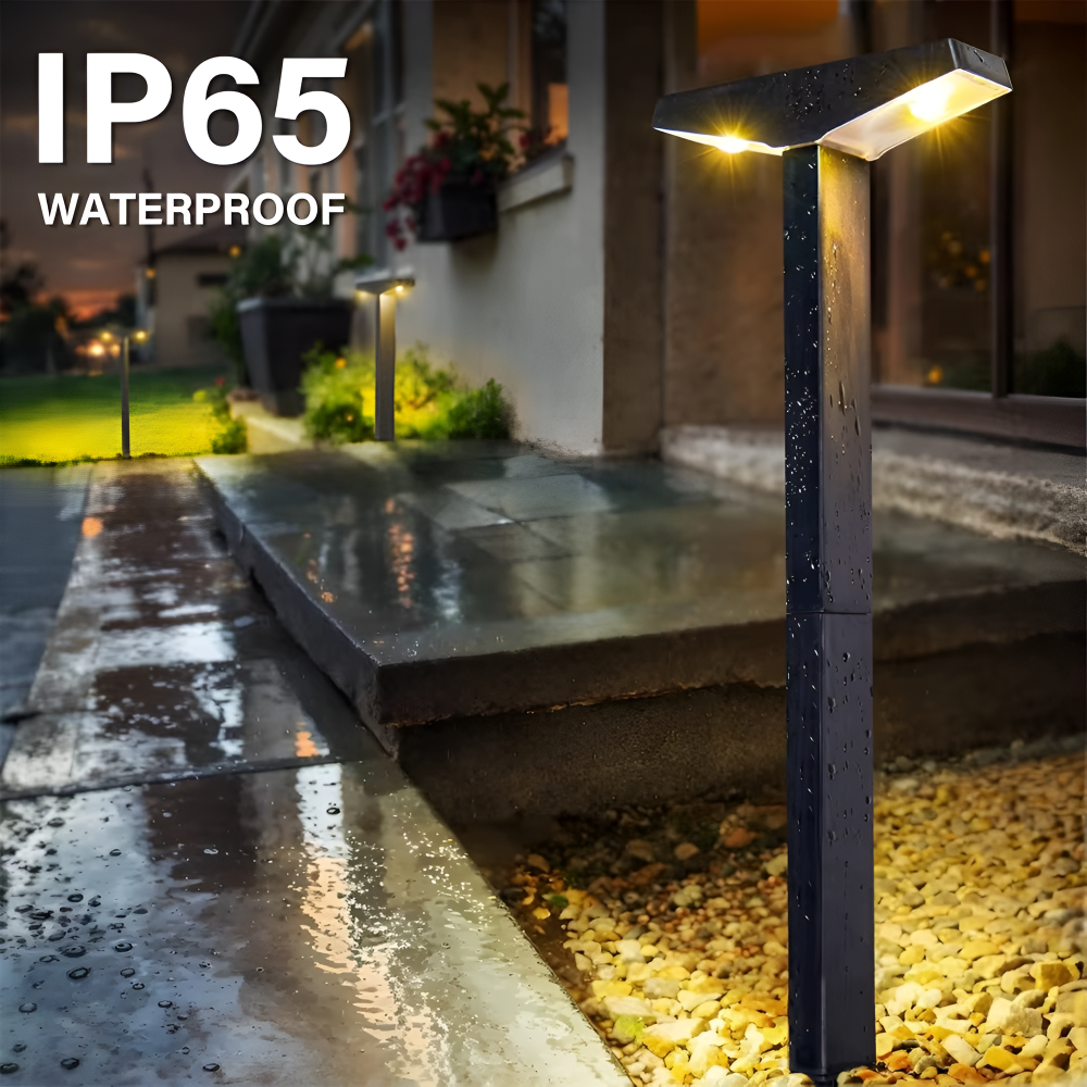 Outdoor Solar Pathway Lights with Dual Lighting Modes & Weatherproof Design