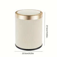 Oval Press-Top Trash Can with Dual Inner Bucket