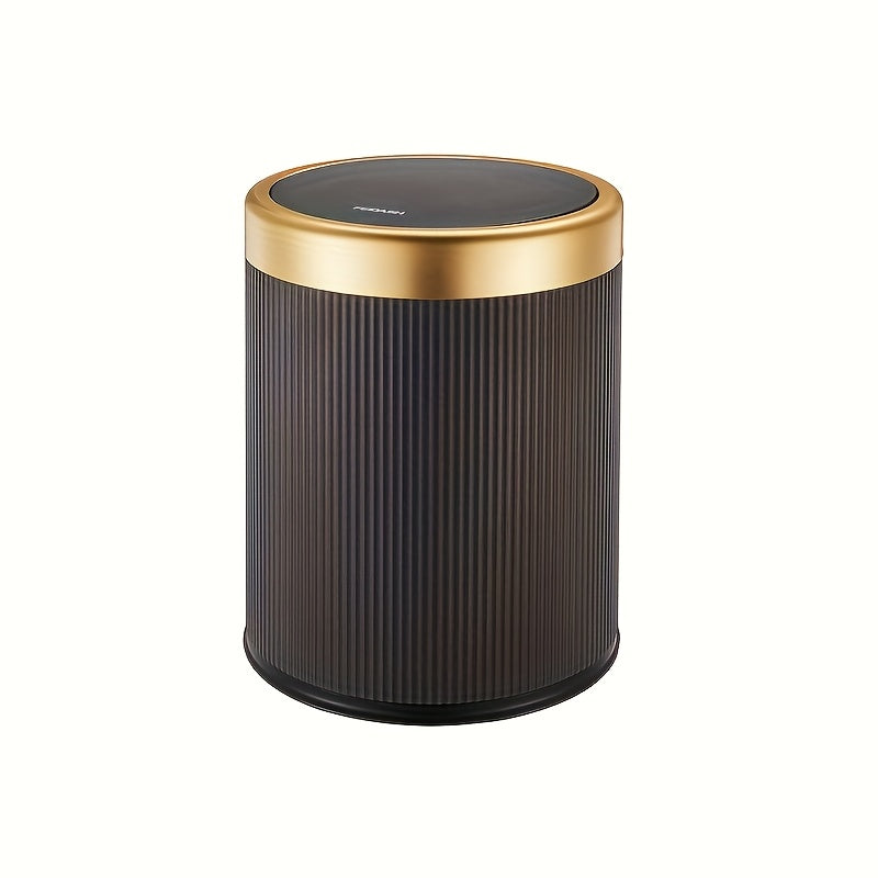Oval Press-Top Trash Can with Dual Inner Bucket