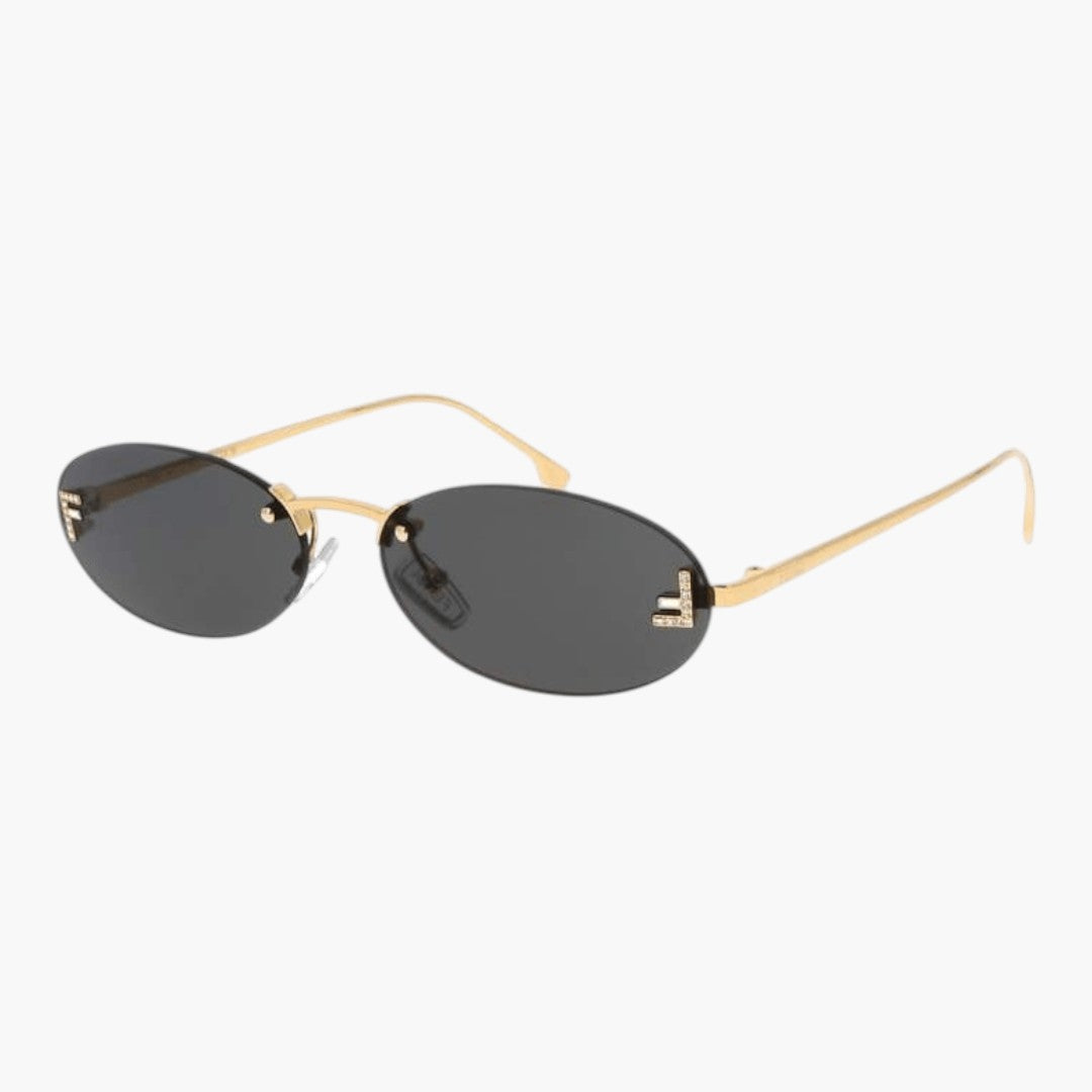 Oval rimless sunglasses