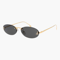 Oval rimless sunglasses