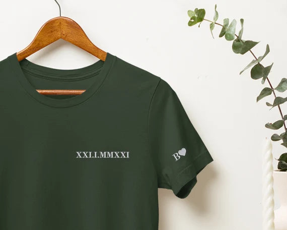 Personalised Matching Couples Hoodies with Roman Numeral Date