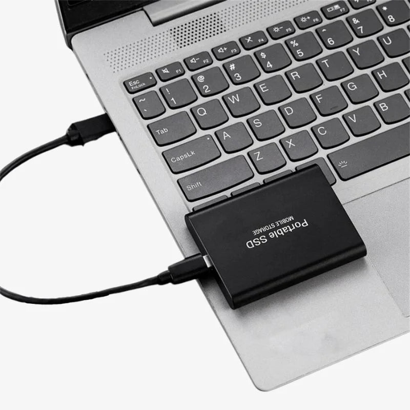 Portable External USB SSD Data Storage with Fast Transfer
