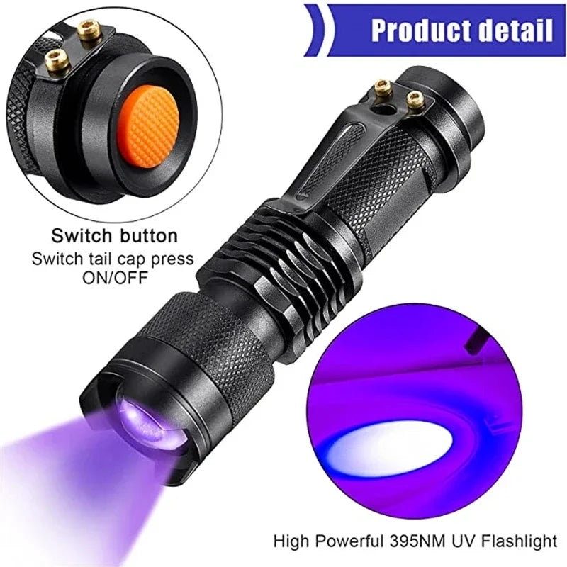 Portable LED UV Inspection Light — Compact 395nm Stain Detector