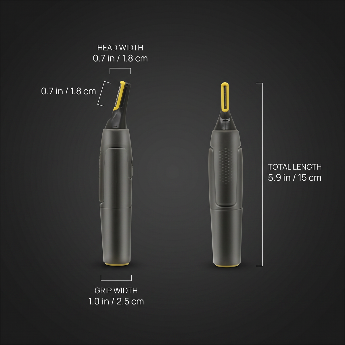 Precision Trimmer | Ultra-Thin Nose Hair Trimmer with Micro-Oscillating Blades | Ergonomic Design for Safe Hair Removal
