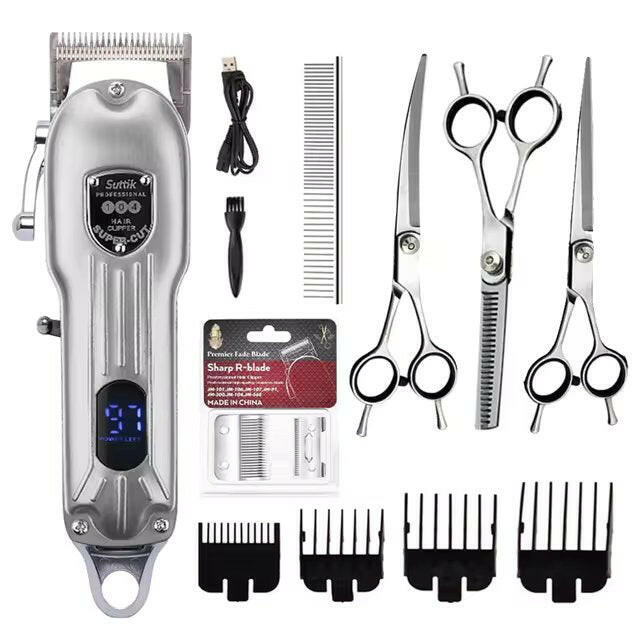Professional Dog Grooming Kit with Clipper and Scissors