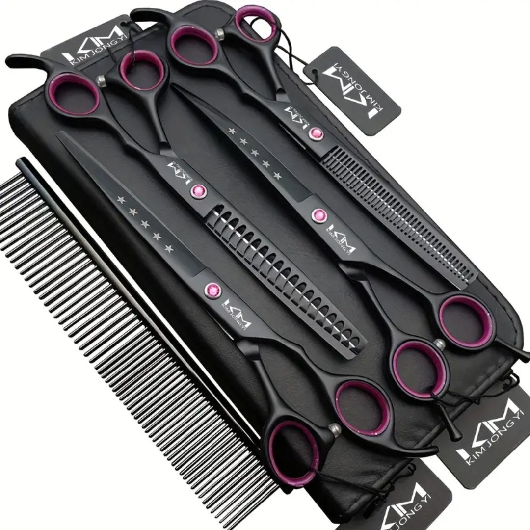 Professional Stainless Steel Pet Grooming Scissors Set