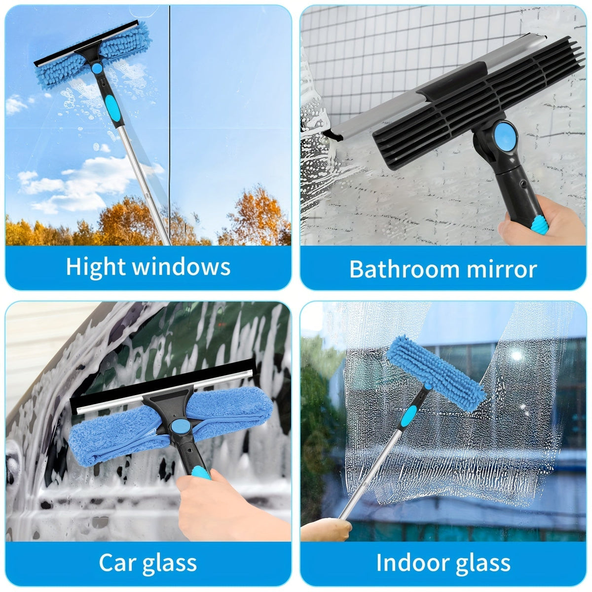 Professional Telescopic Window Cleaner for Streak-Free Windows