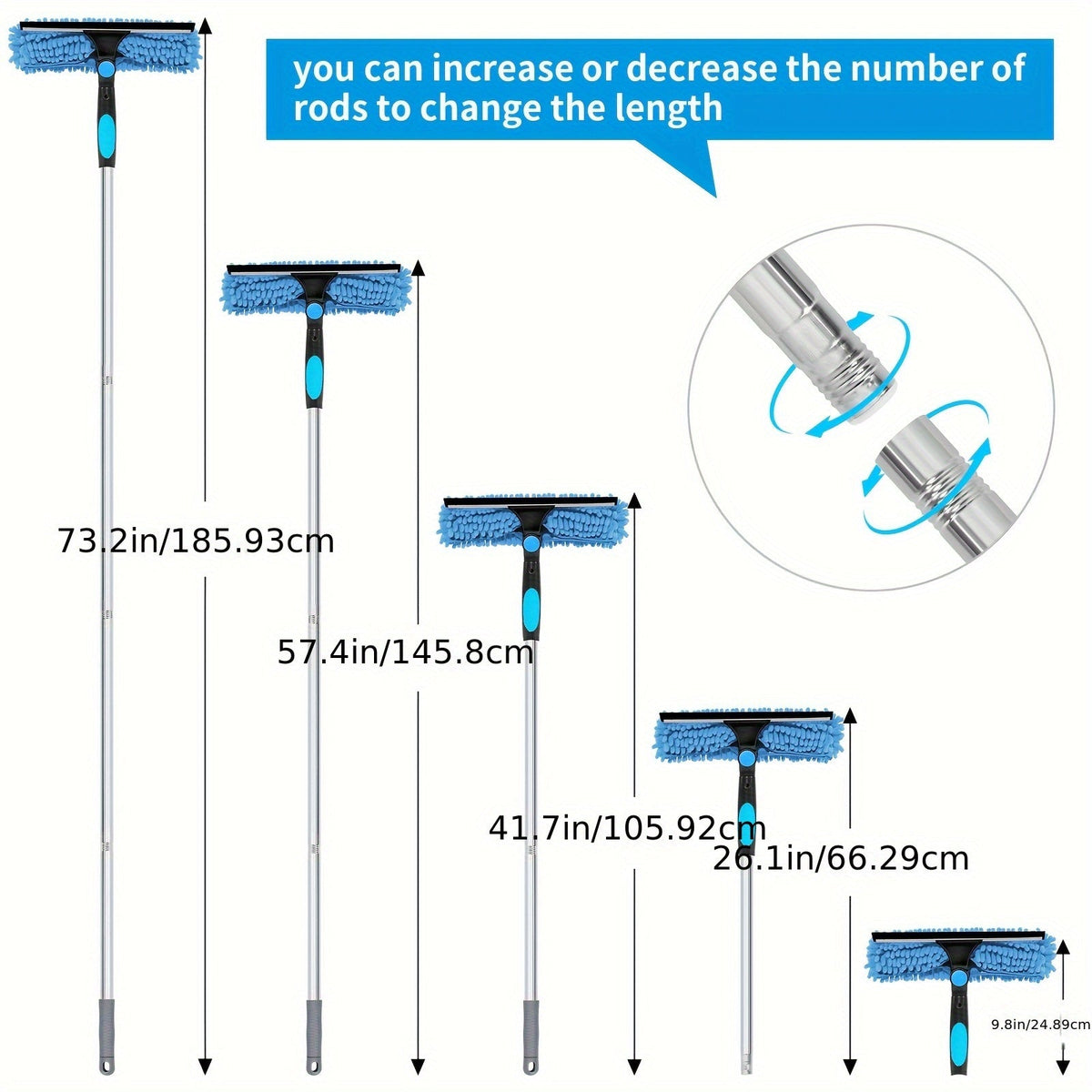 Professional Telescopic Window Cleaner for Streak-Free Windows