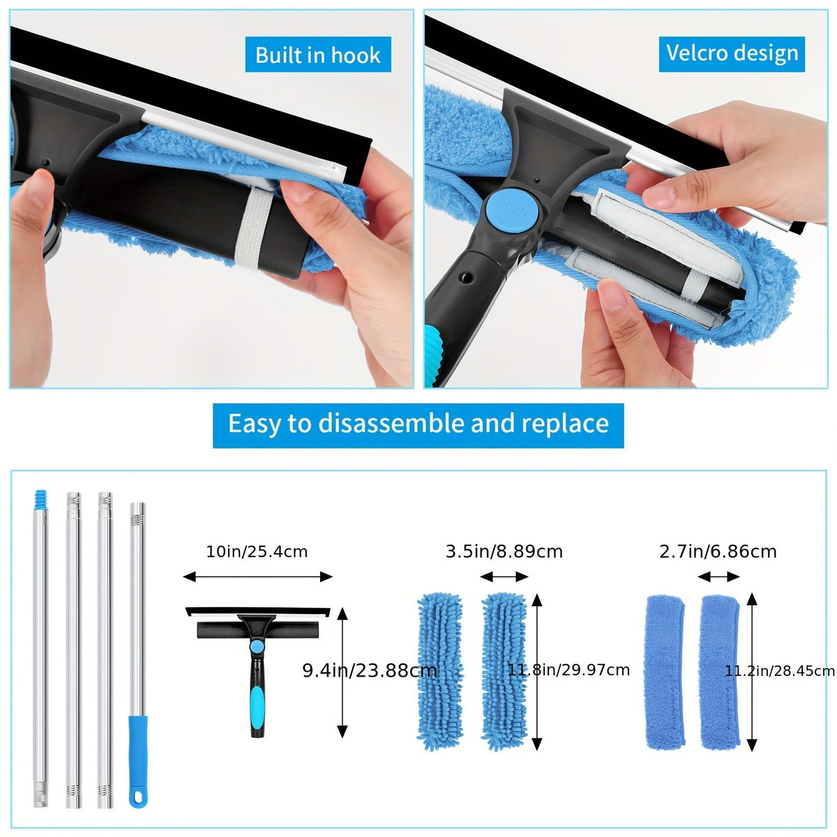 Professional Telescopic Window Cleaner for Streak-Free Windows