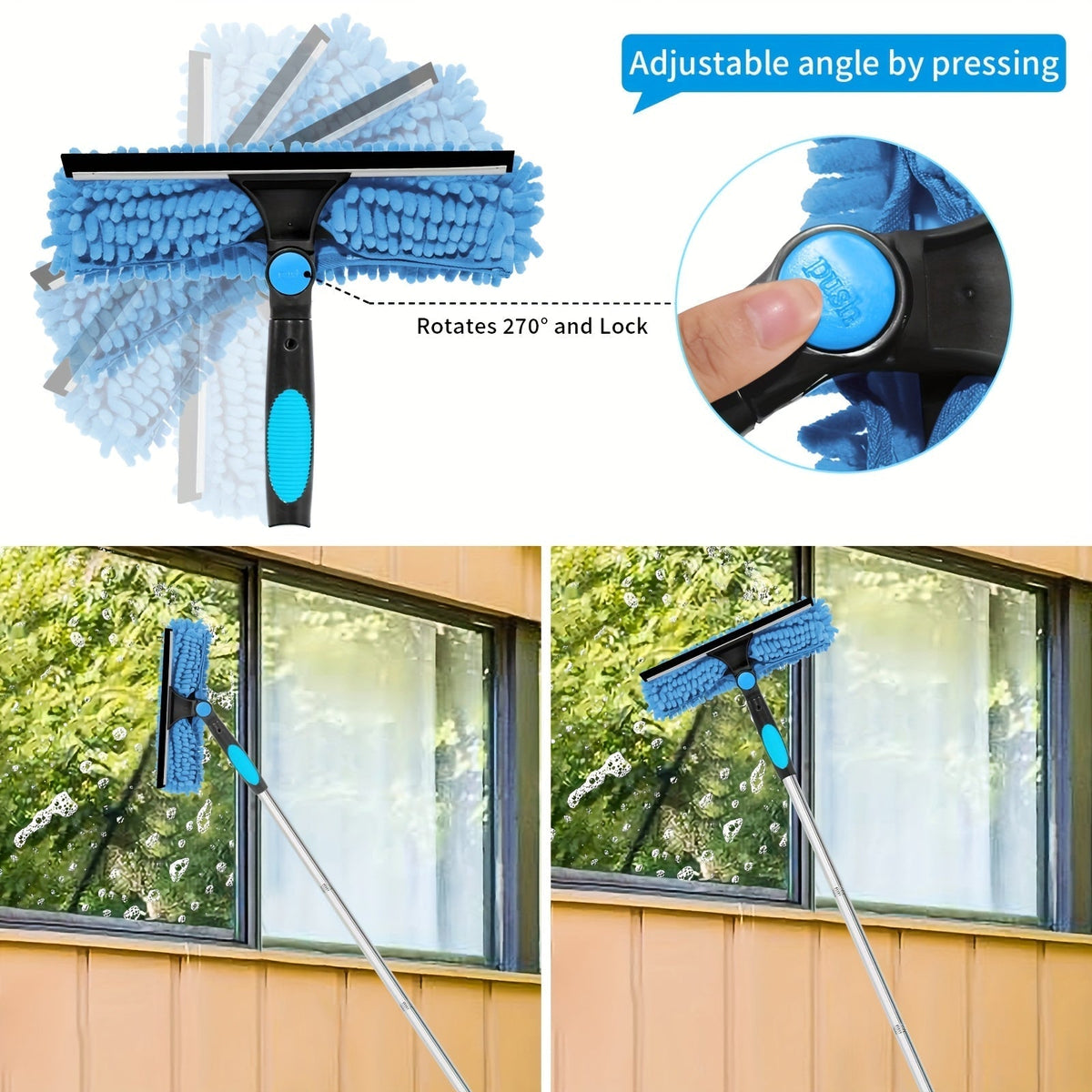 Professional Telescopic Window Cleaner for Streak-Free Windows