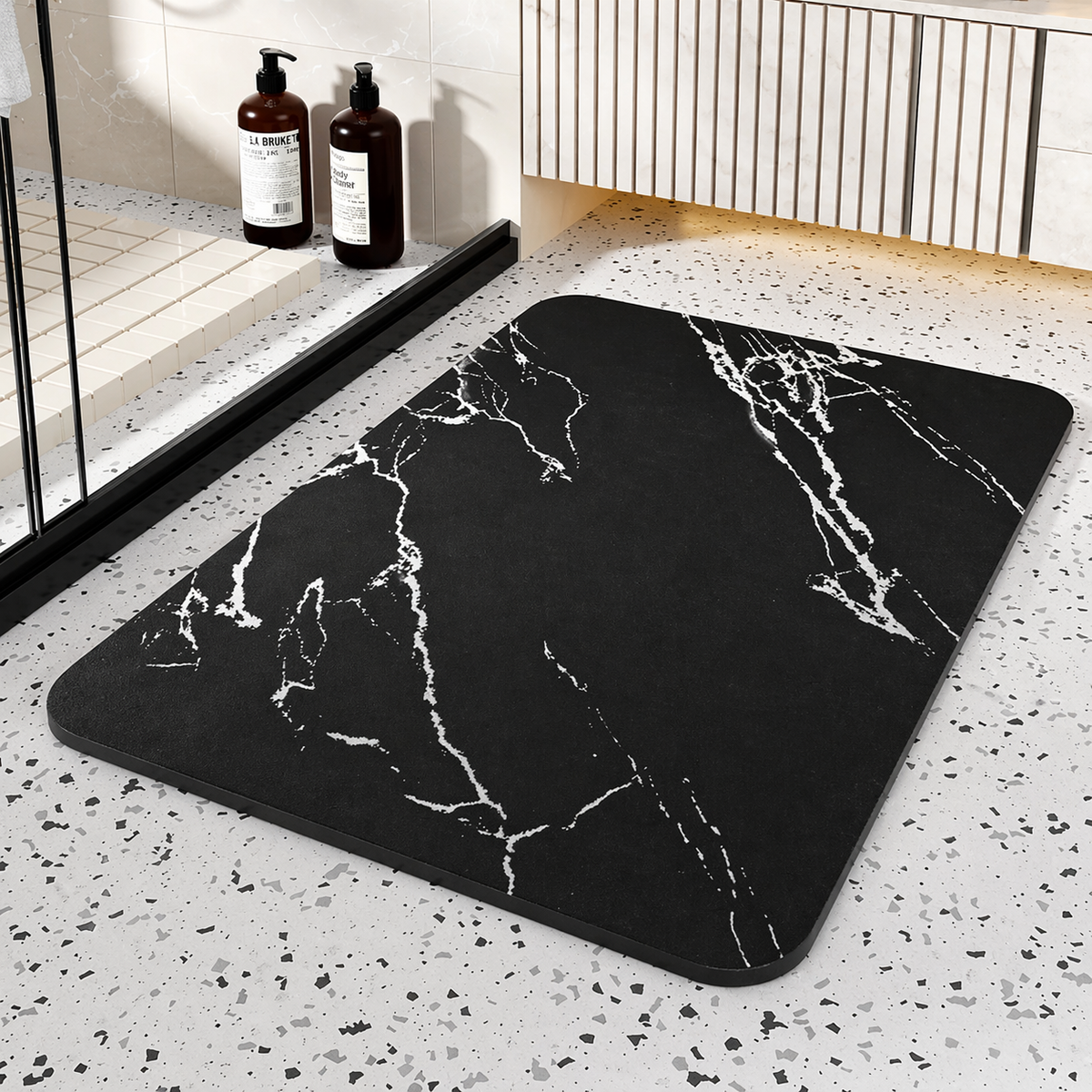 Quick-Drying Diatomaceous Earth Stone Bath Mat Non-Slip Marble Rug
