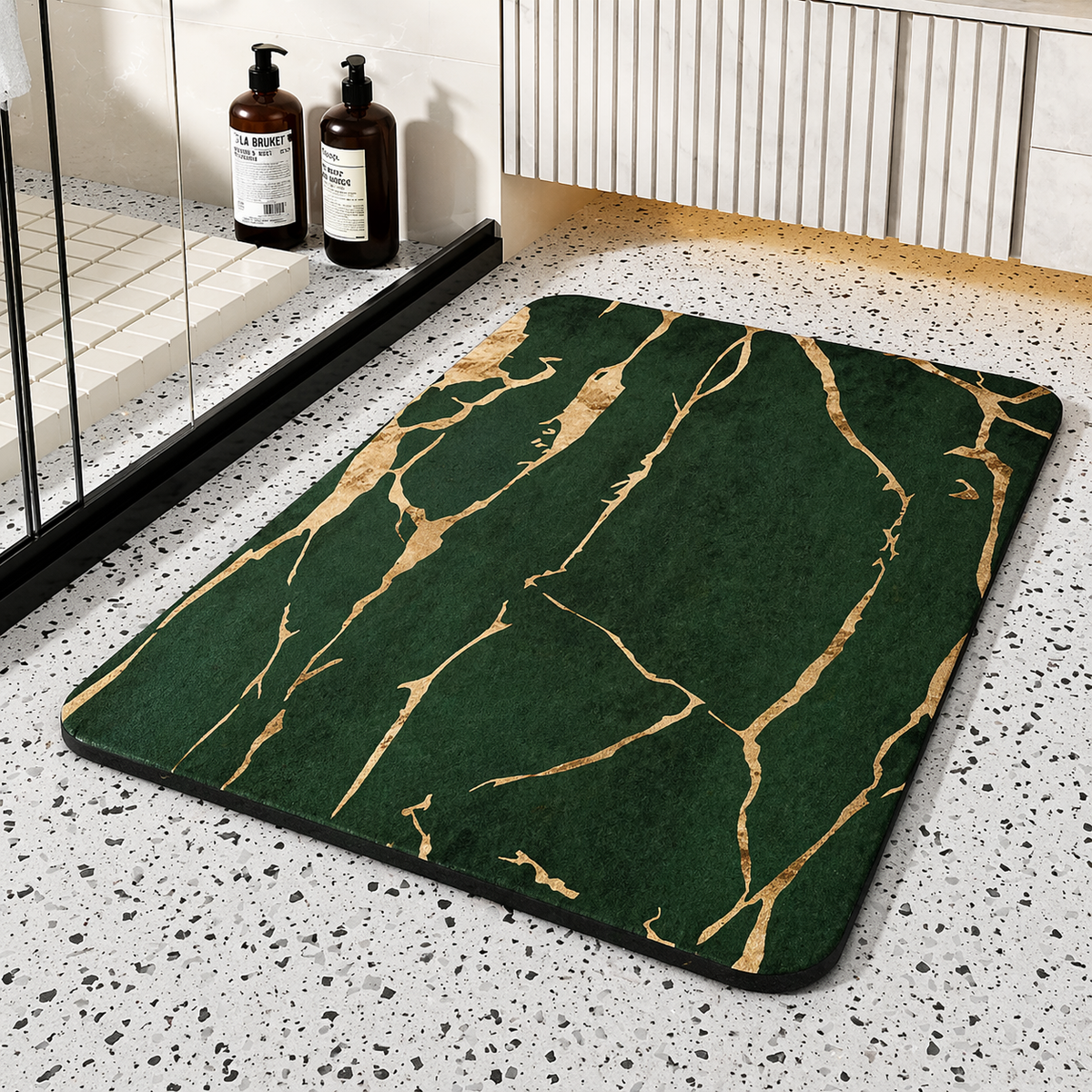 Quick-Drying Diatomaceous Earth Stone Bath Mat Non-Slip Marble Rug