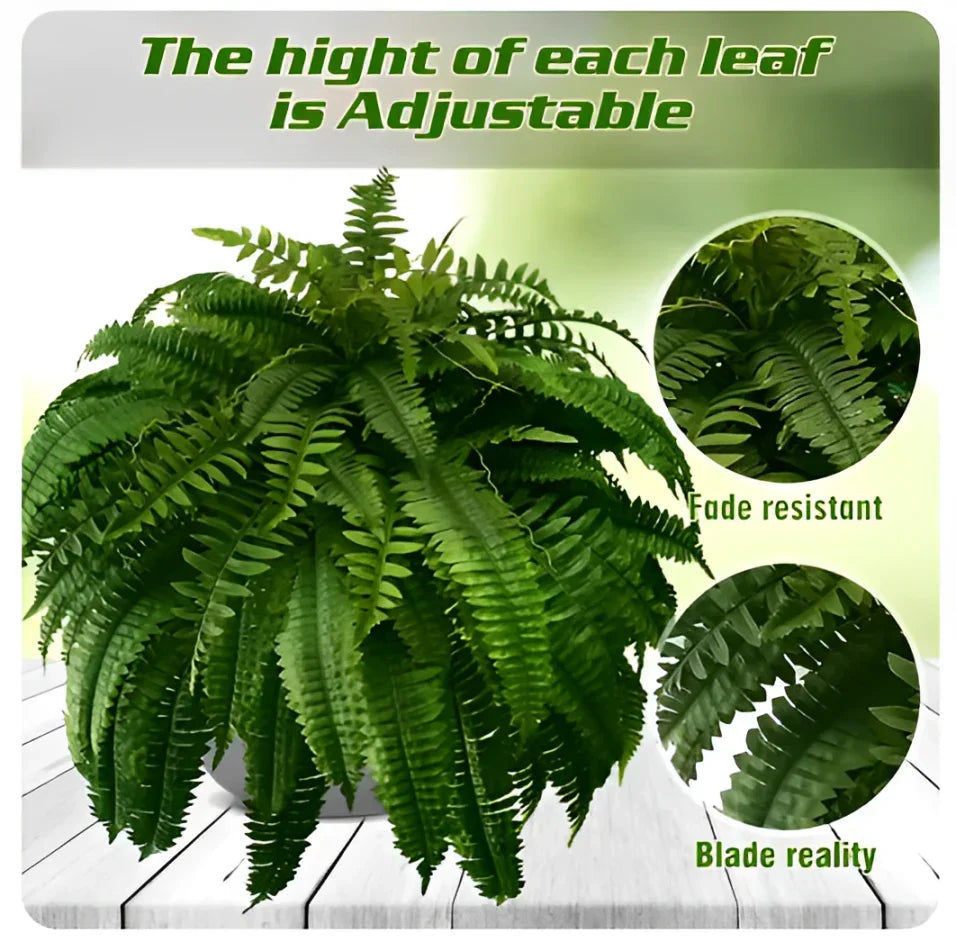 Realistic Outdoor Boston Fern – UV-Protected Artificial Plant