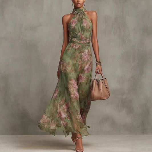 Resort-Style Waist-Cinching Dress