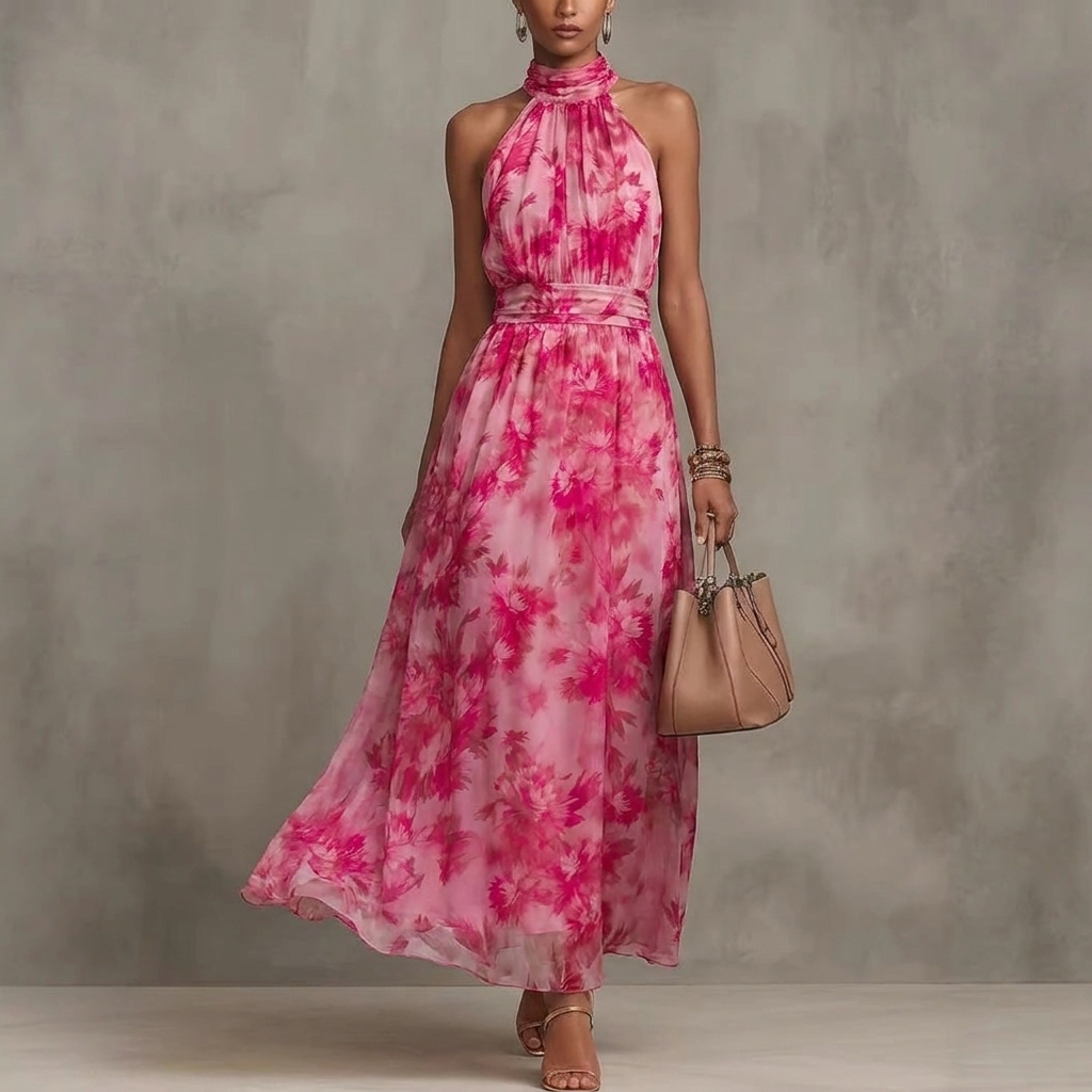 Resort-Style Waist-Cinching Dress