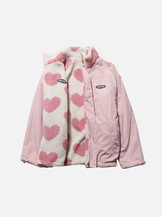 Reversible Heart Print Jacket