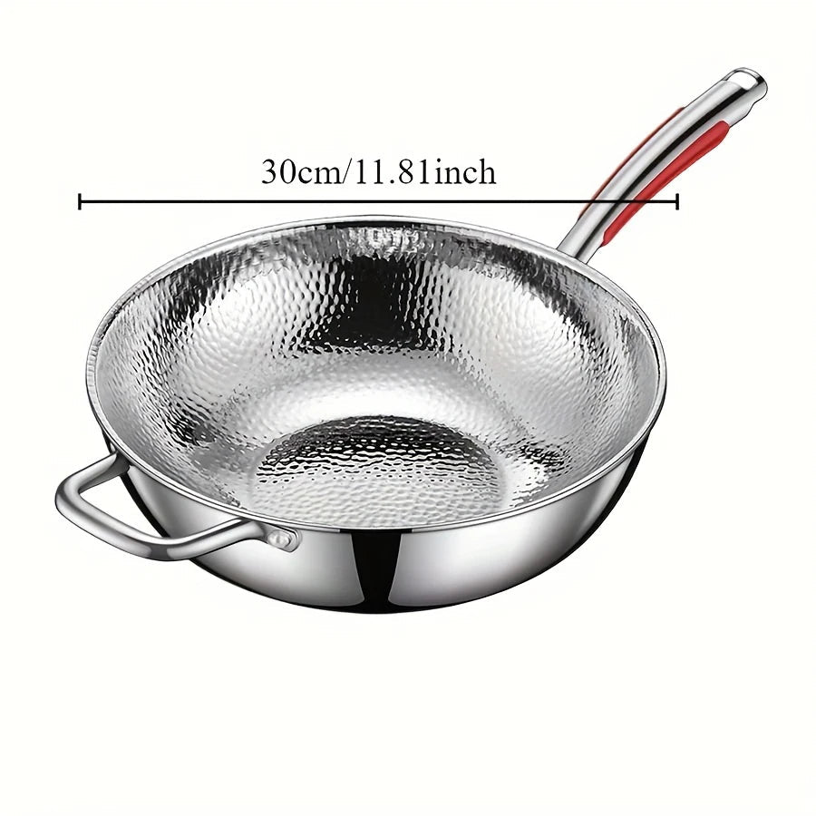Round-Bottom Induction Wok Pan for Stir-Frying and Frying