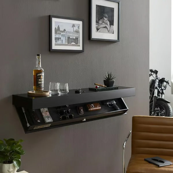 Secret Shelf with Hidden Storage Compartment for Valuables