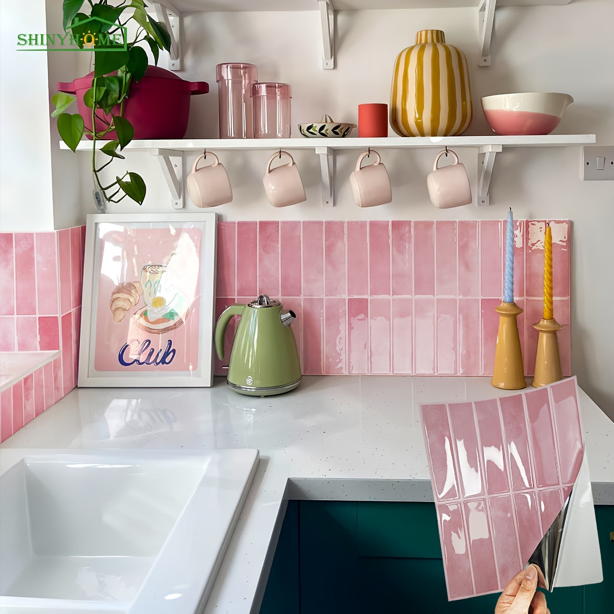 Self-Adhesive 3D Wall Tiles for Kitchen and Bathroom
