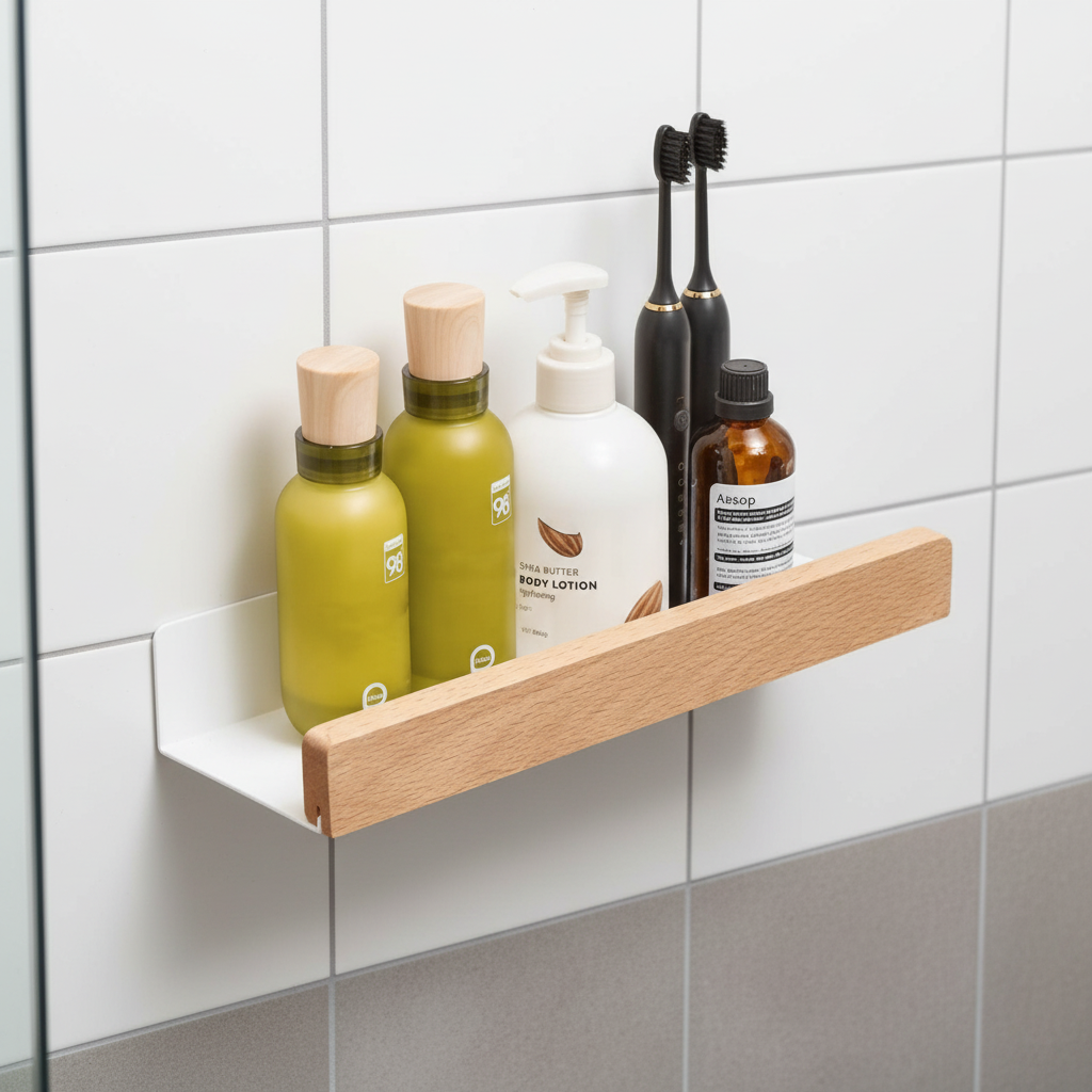 Self-Adhesive Wall Shelf - AquaWood
