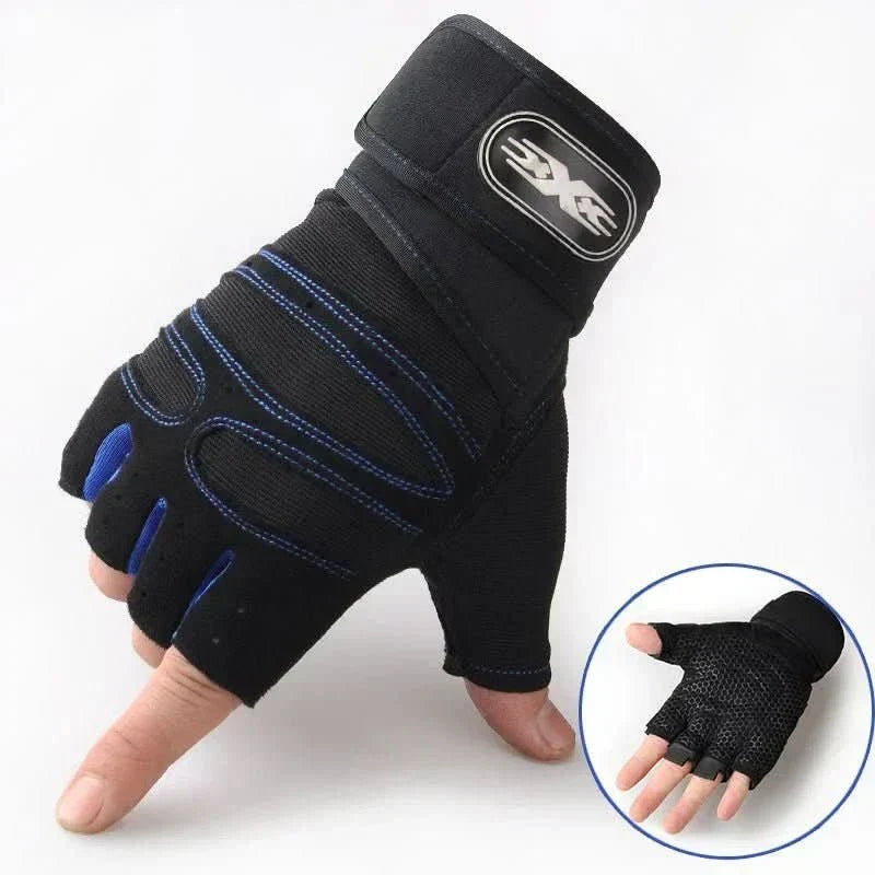 Shockproof Workout Gloves with Wrist Support for Weight Training, Fitness, and Cycling
