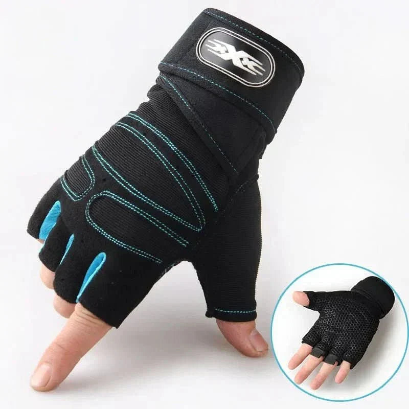 Shockproof Workout Gloves with Wrist Support for Weight Training, Fitness, and Cycling