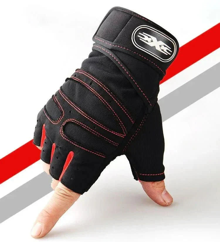 Shockproof Workout Gloves with Wrist Support for Weight Training, Fitness, and Cycling