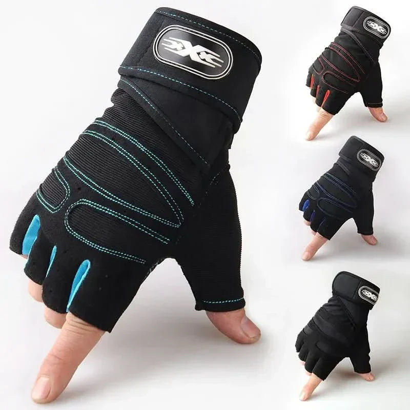 Shockproof Workout Gloves with Wrist Support for Weight Training, Fitness, and Cycling
