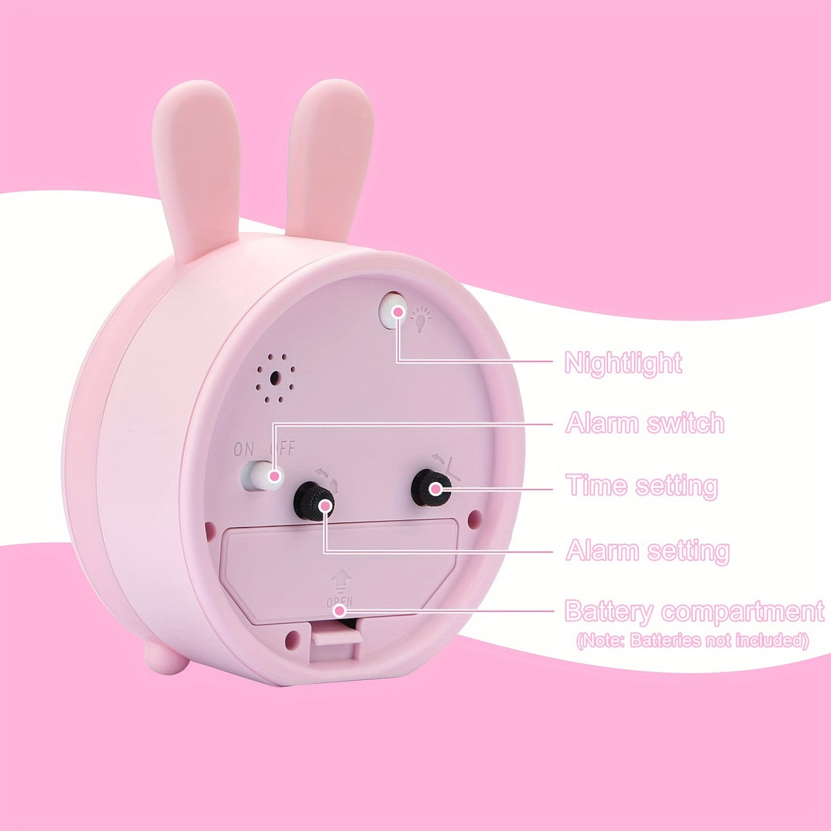 Silent Bunny Alarm Clock