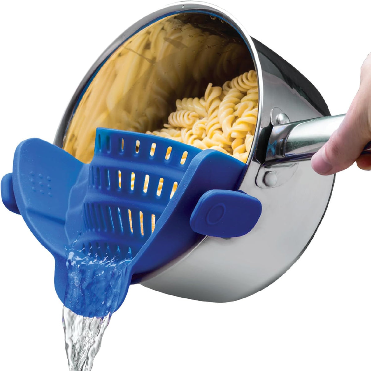 Silicone Clip-On Strainer - Heat-Resistant Colander for Pasta & Vegetables