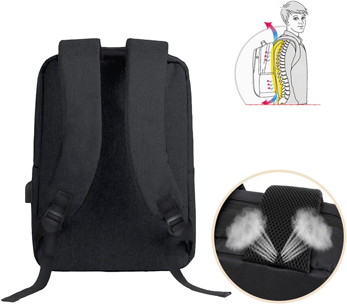 Slim Waterproof Laptop Backpack with USB Port