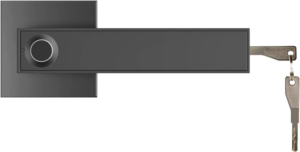 Smart Fingerprint Door Lever Lock with Key Access & 30 User Capacity