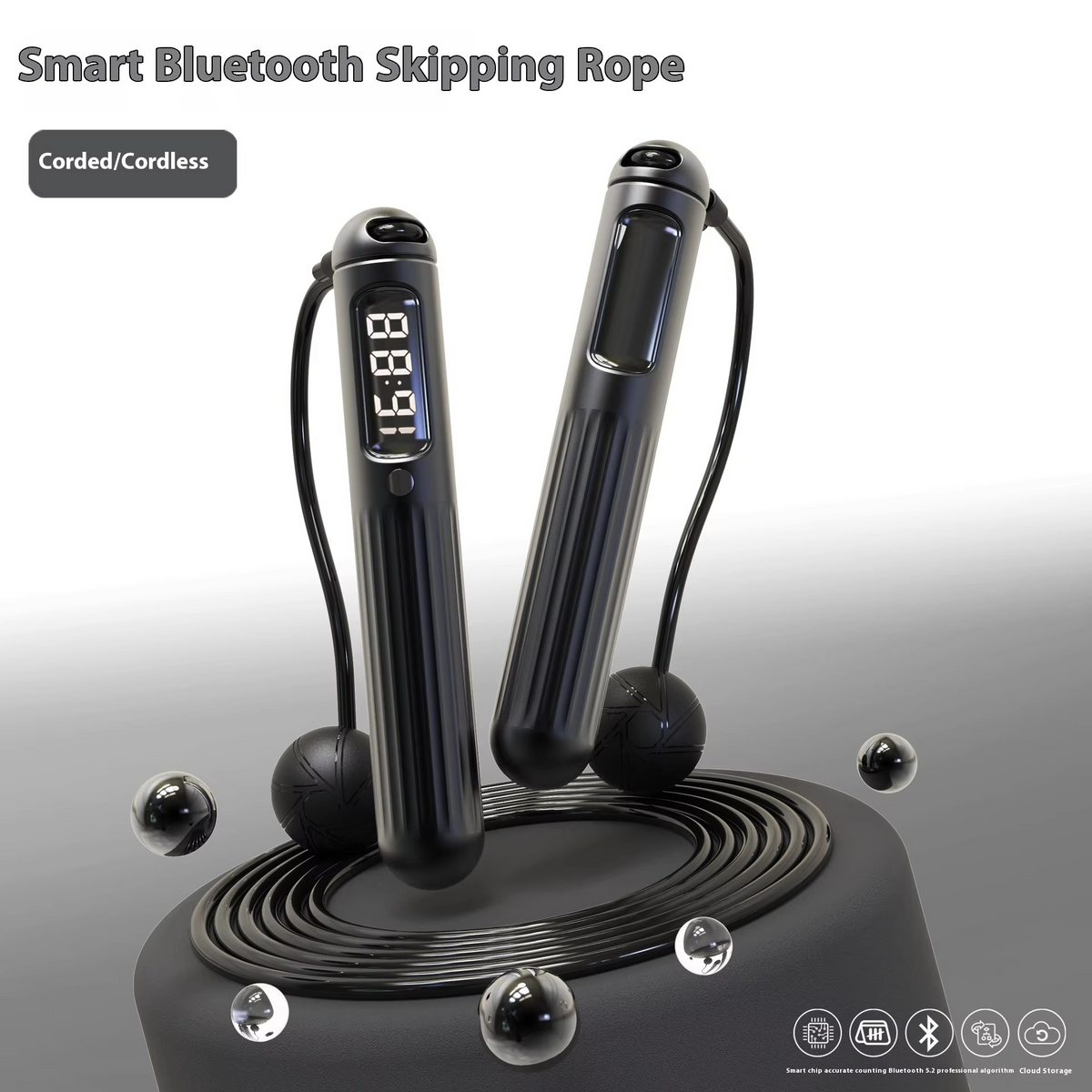 Smart Jump Rope with Real-Time Tracking – Cordless Fitness Skipping Rope