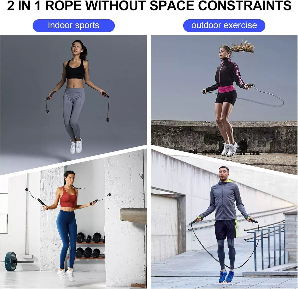 Smart Jump Rope with Real-Time Tracking – Cordless Fitness Skipping Rope