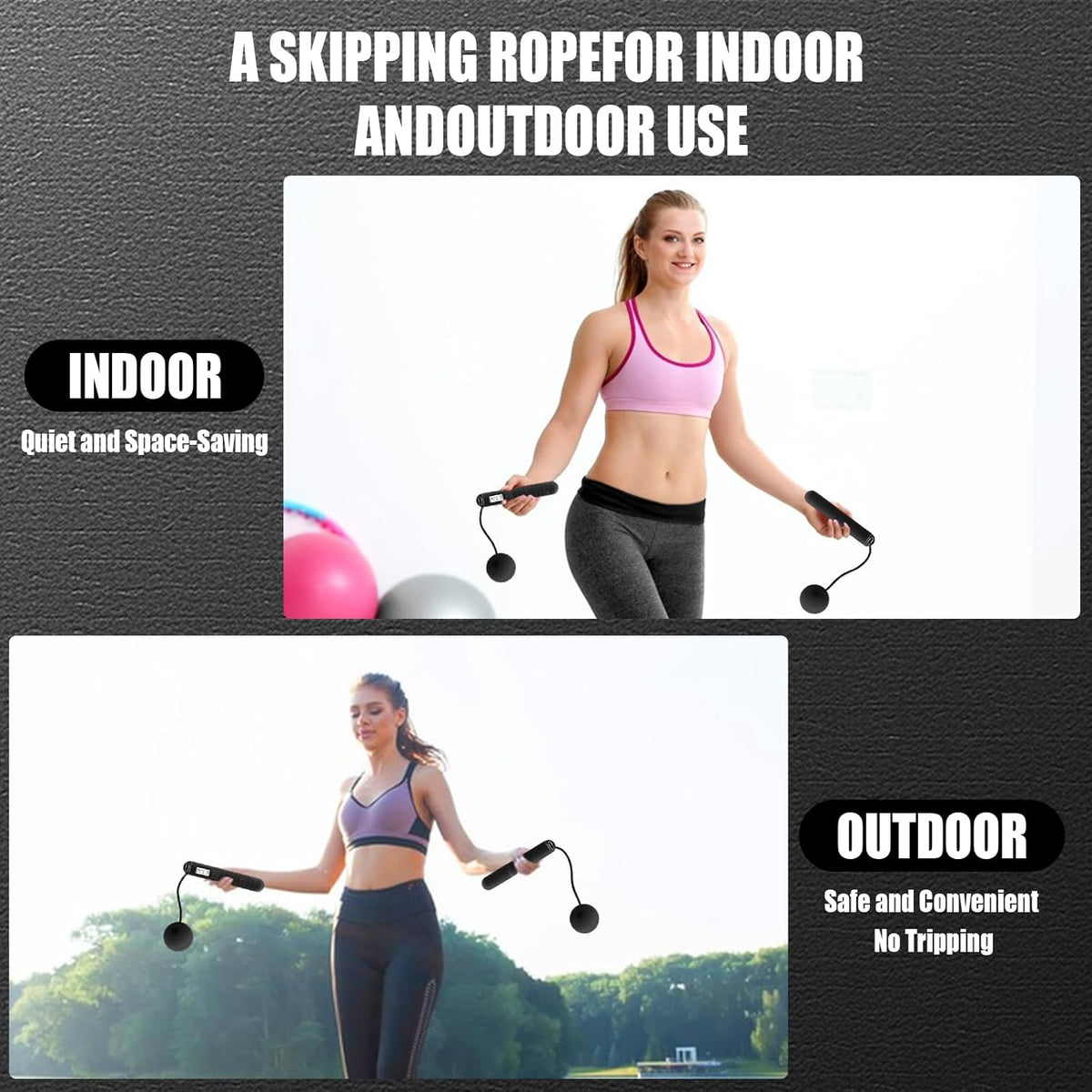 Smart Jump Rope with Real-Time Tracking – Cordless Fitness Skipping Rope