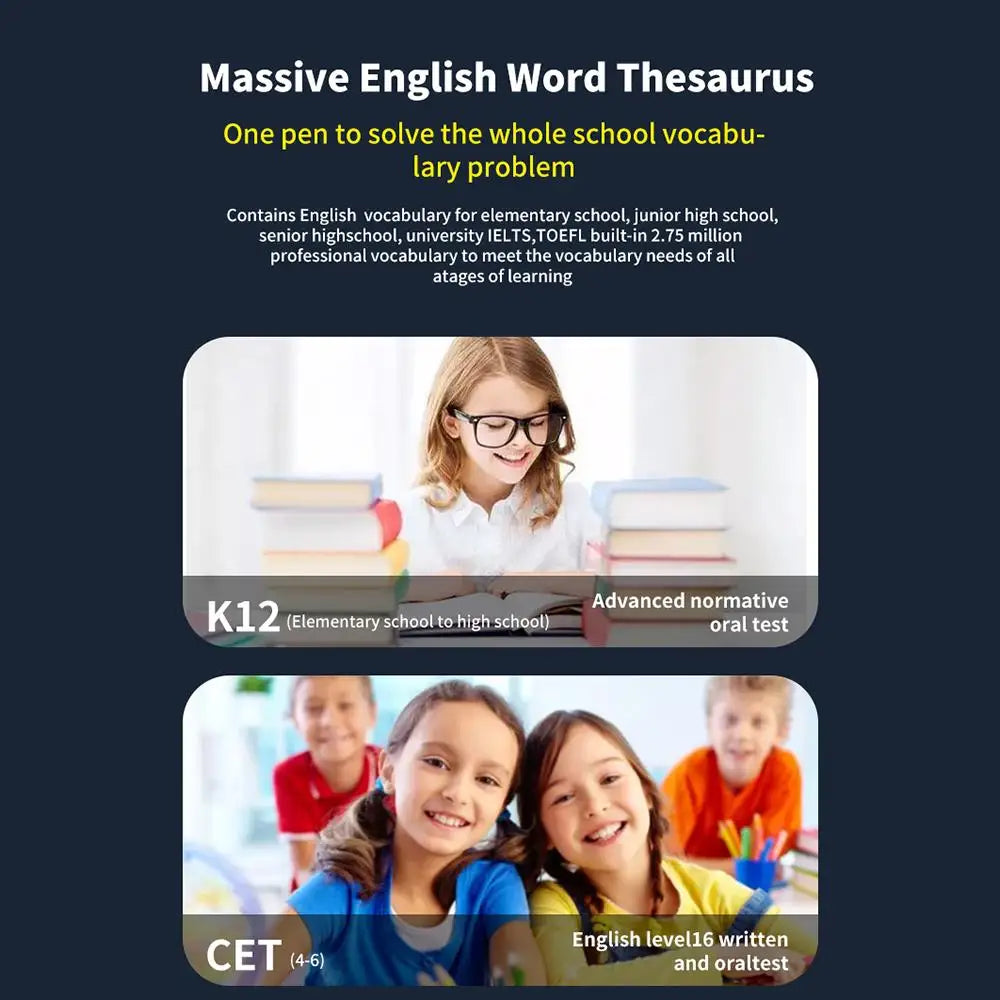 Smart Scan Translation Pen with Offline Scanning and Support for 123 Languages